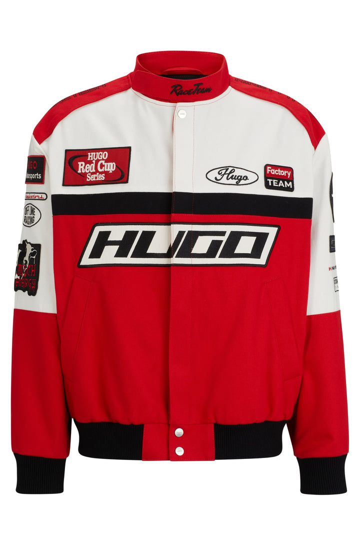 HUGO Regular Fit Casual Jackets in Cotton - BARK2411 10255862 01-50505424- Concorde Fashion#color_pink-693