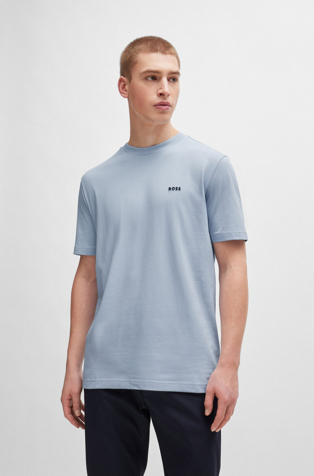 BOSS T-Shirts Regular Fit in Cotton Mix - TEE 10256064 01-50506373- Concorde Fashion#color_purple-527