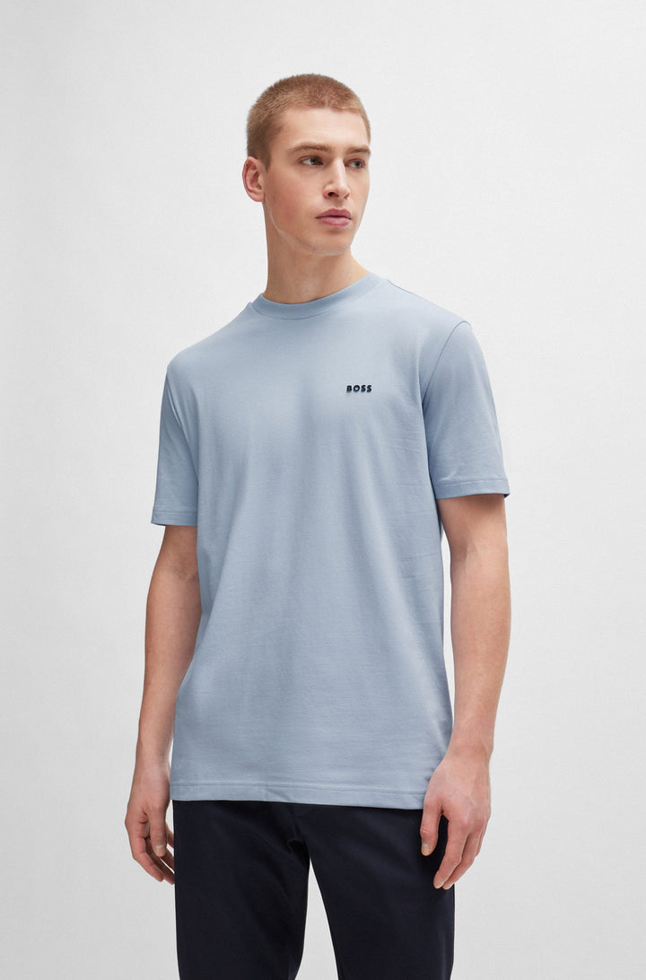 BOSS T-Shirts Regular Fit in Cotton Mix - TEE 10256064 01-50506373- Concorde Fashion#color_purple-527
