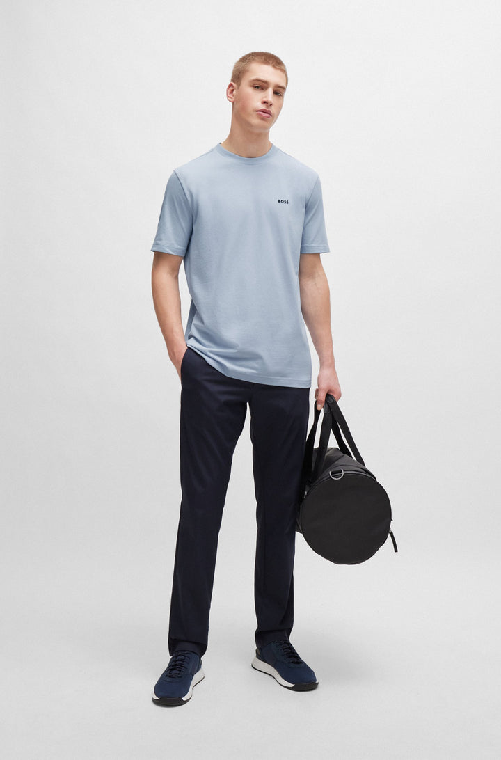 BOSS T-Shirts Regular Fit in Cotton Mix - TEE 10256064 01-50506373- Concorde Fashion#color_purple-527