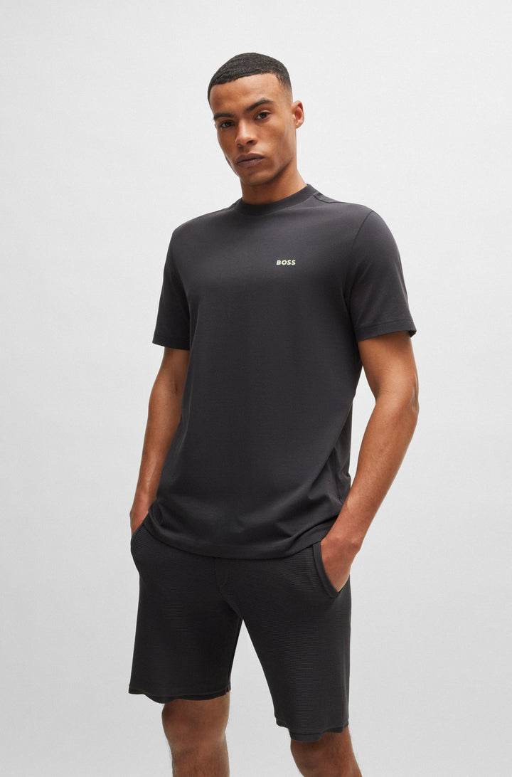 BOSS Regular Fit T-Shirts in Cotton Mix - TEE 10256064 01-50506373- Concorde Fashion#color_charcoal-016