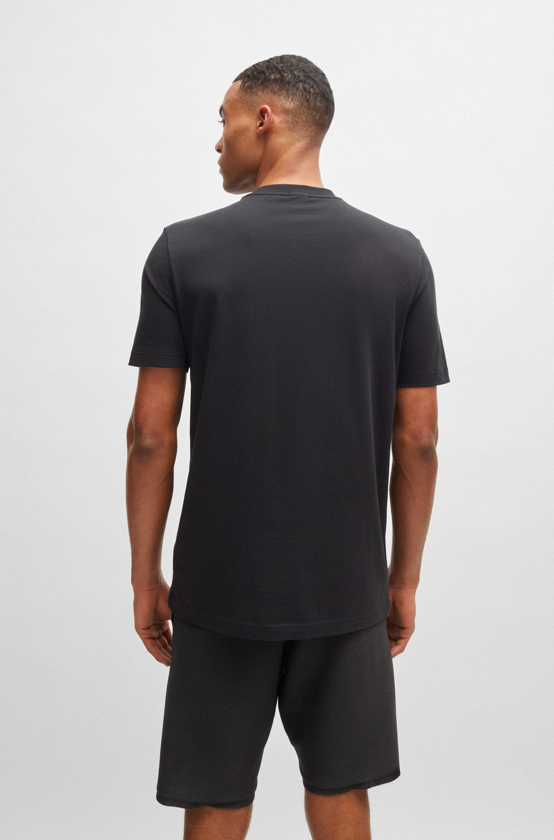 BOSS Regular Fit T-Shirts in Cotton Mix - TEE 10256064 01-50506373- Concorde Fashion#color_charcoal-016