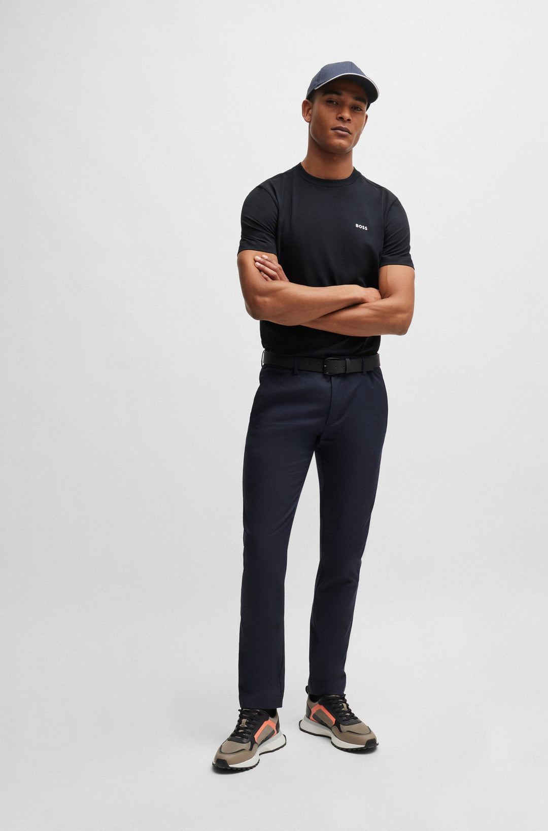 BOSS Regular Fit T-Shirts in Cotton Mix - TEE 10256064 01-50506373- Concorde Fashion#color_navy-402