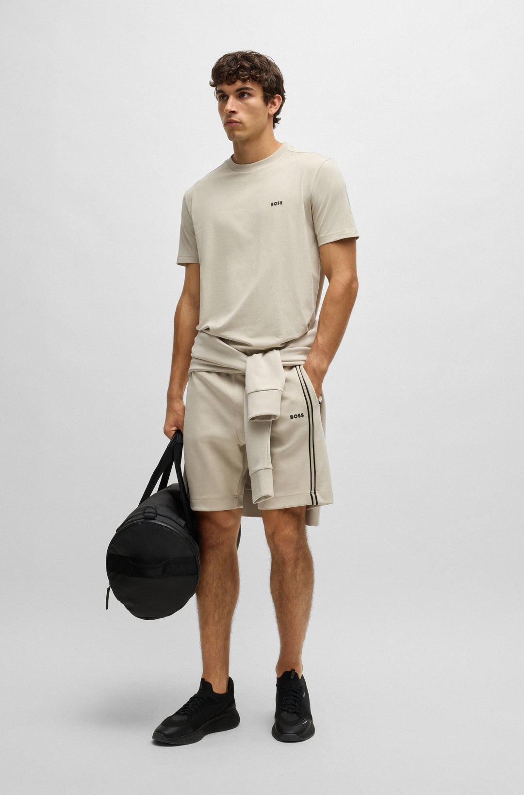 BOSS T-Shirts Regular Fit in Cotton Mix - TEE 10256064 01-50506373- Concorde Fashion#color_beige-273