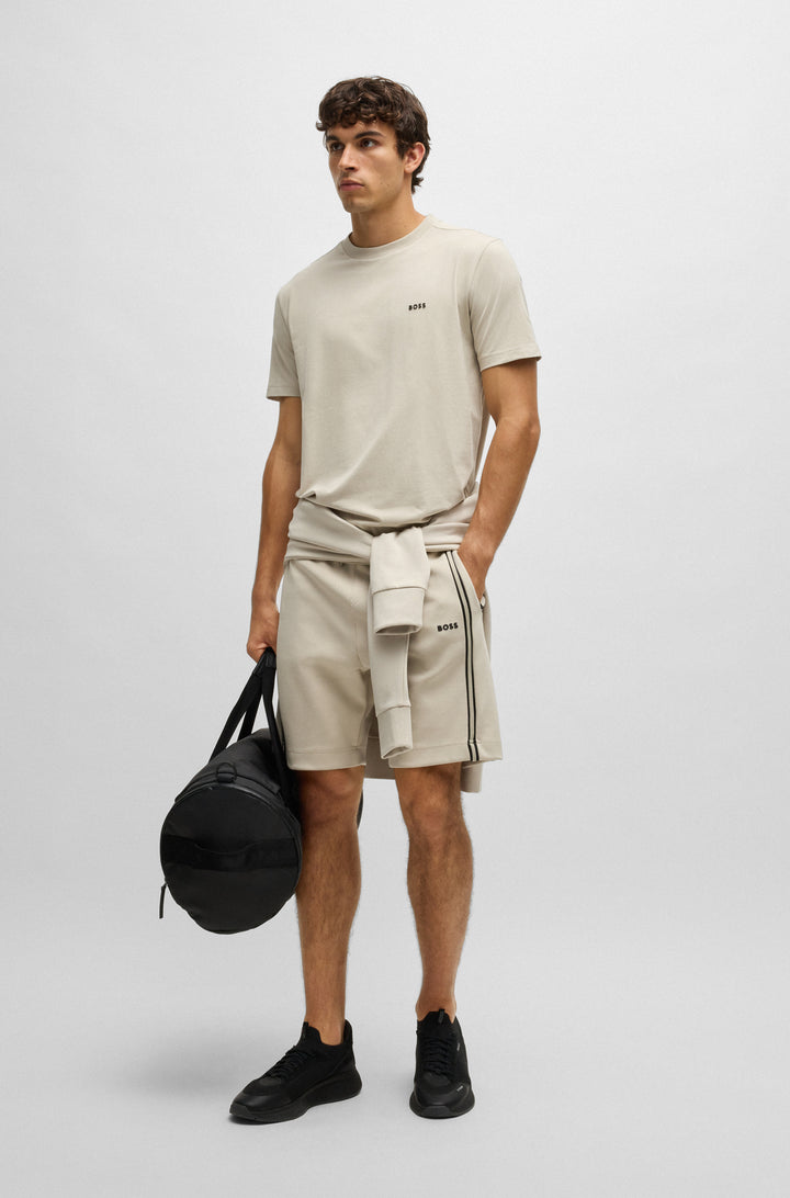 BOSS T-Shirts Regular Fit in Cotton Mix - TEE 10256064 01-50506373- Concorde Fashion#color_beige-273