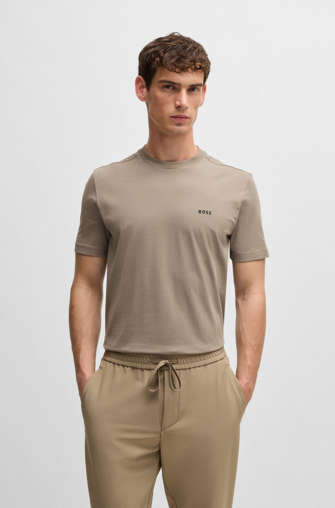 BOSS T-Shirts Regular Fit in Cotton Mix - TEE 10256064 01-50506373- Concorde Fashion#color_green-335