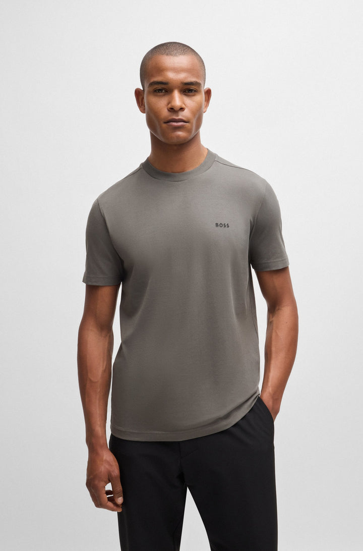 BOSS T-Shirts Regular Fit in Cotton Mix - TEE 10256064 01-50506373- Concorde Fashion#color_grey-058