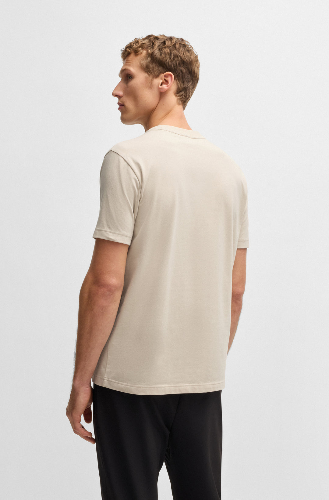 BOSS Regular Fit T-Shirts in Cotton Mix - TEE 10256064 01-50506373- Concorde Fashion#color_beige-284