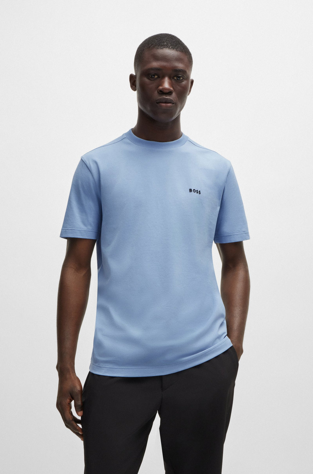 BOSS Regular Fit T-Shirts in Cotton Mix - TEE 10256064 01-50506373- Concorde Fashion#color_blue-498