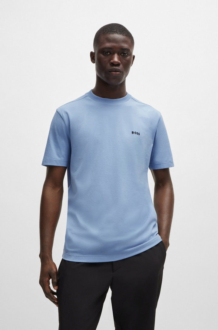 BOSS Regular Fit T-Shirts in Cotton Mix - TEE 10256064 01-50506373- Concorde Fashion#color_blue-498
