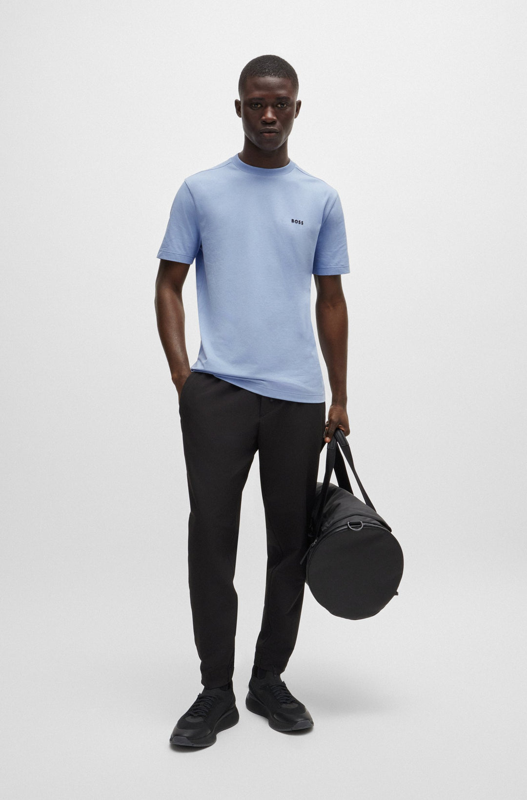 BOSS Regular Fit T-Shirts in Cotton Mix - TEE 10256064 01-50506373- Concorde Fashion#color_blue-498