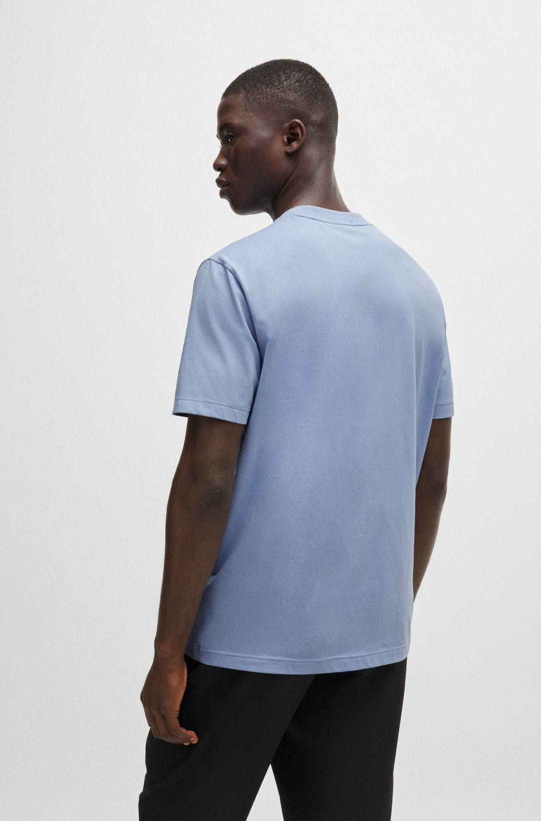 BOSS Regular Fit T-Shirts in Cotton Mix - TEE 10256064 01-50506373- Concorde Fashion#color_blue-498