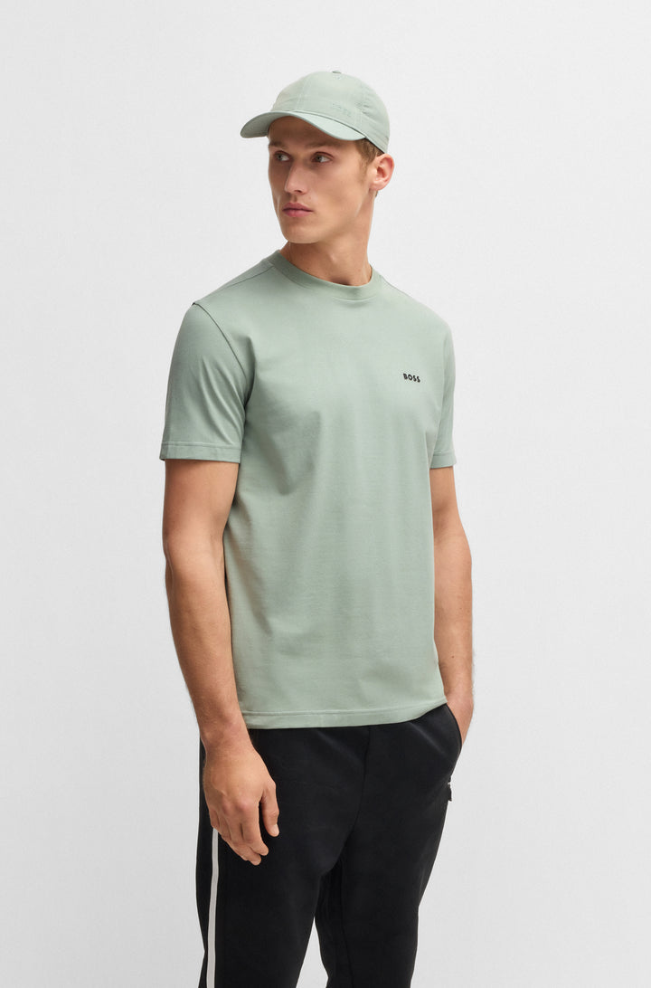 BOSS Regular Fit T-Shirts in Cotton Mix - TEE 10256064 01-50506373- Concorde Fashion#color_green-357