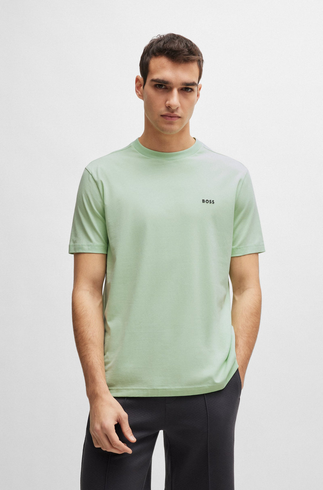BOSS Regular Fit T-Shirts in Cotton Mix - TEE 10256064 01-50506373- Concorde Fashion#color_green-388