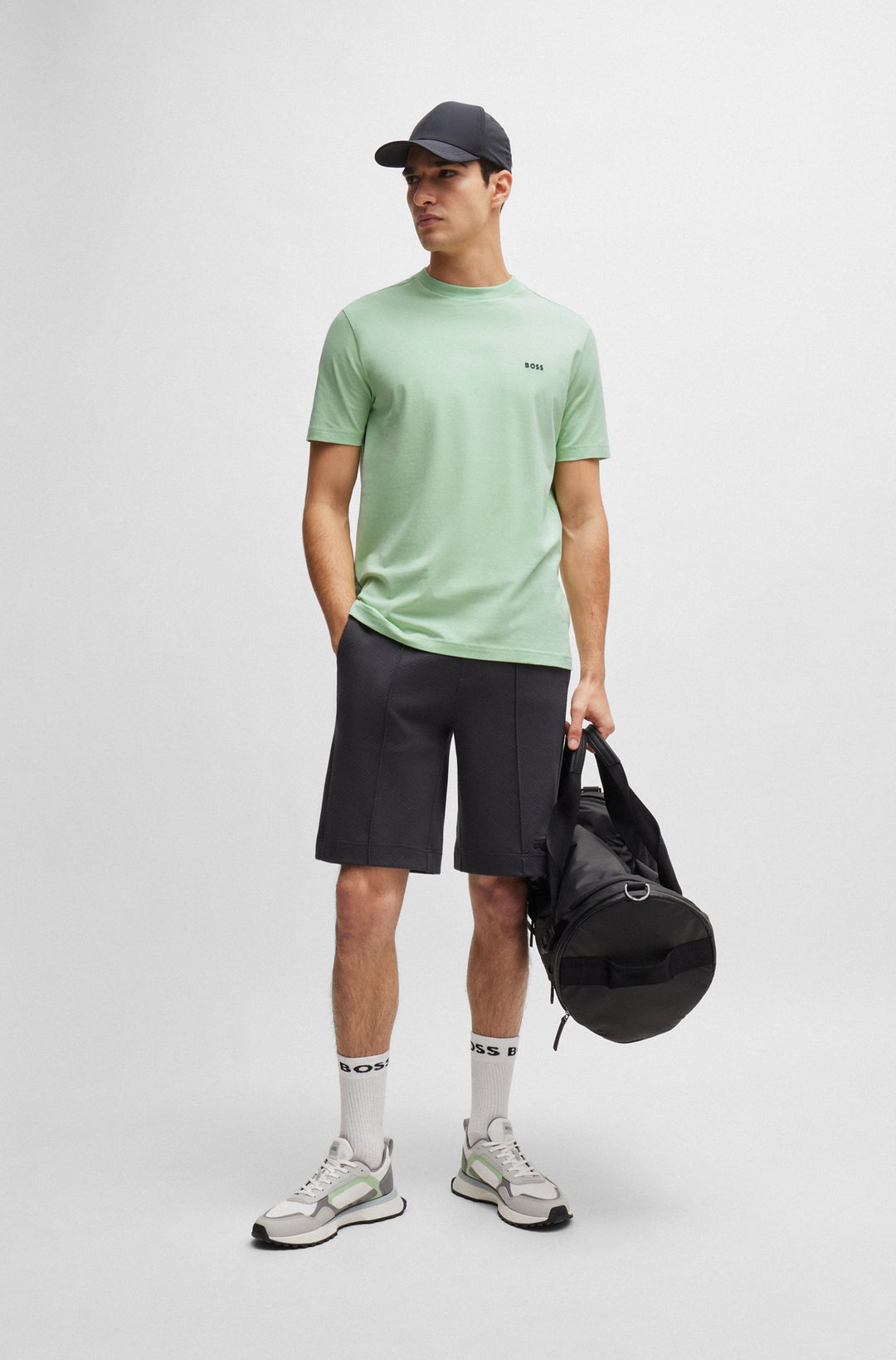 BOSS Regular Fit T-Shirts in Cotton Mix - TEE 10256064 01-50506373- Concorde Fashion#color_green-388
