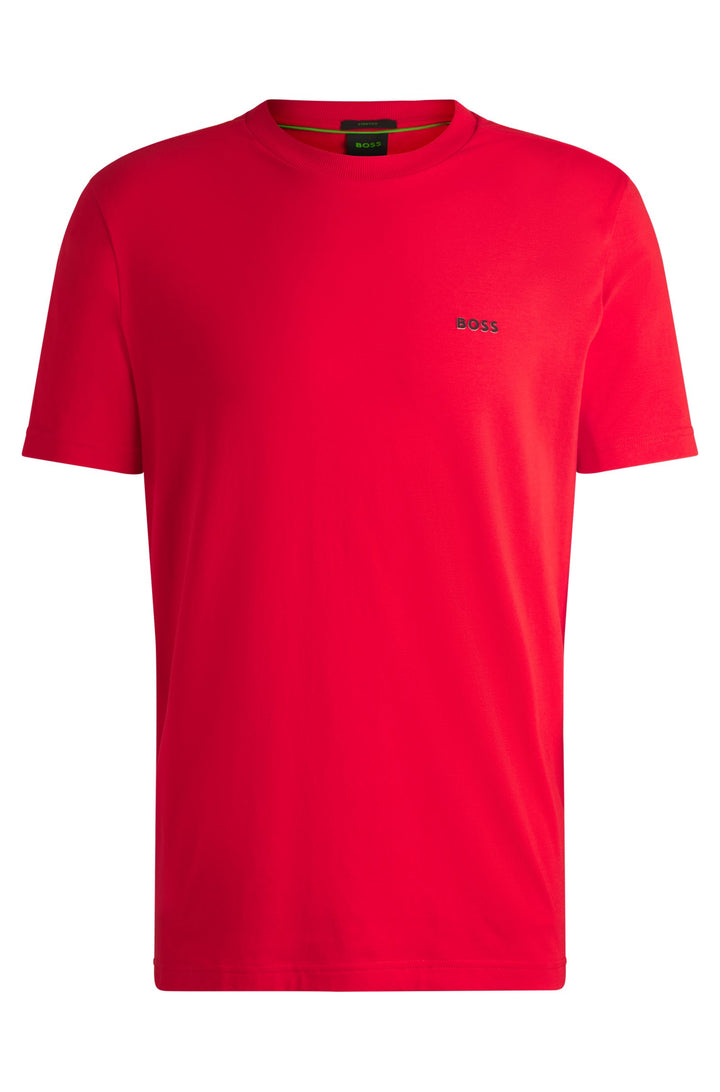 BOSS T-Shirts Regular Fit in Cotton Mix - TEE 10256064 01-50506373- Concorde Fashion#color_red-645