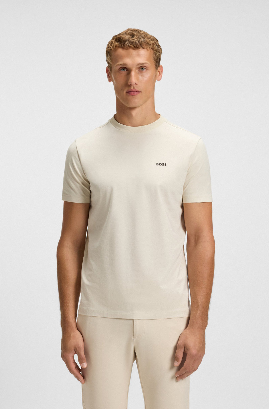 BOSS Regular Fit T-Shirts in Cotton Mix - TEE 10256064 01-50506373- Concorde Fashion#color_white-131