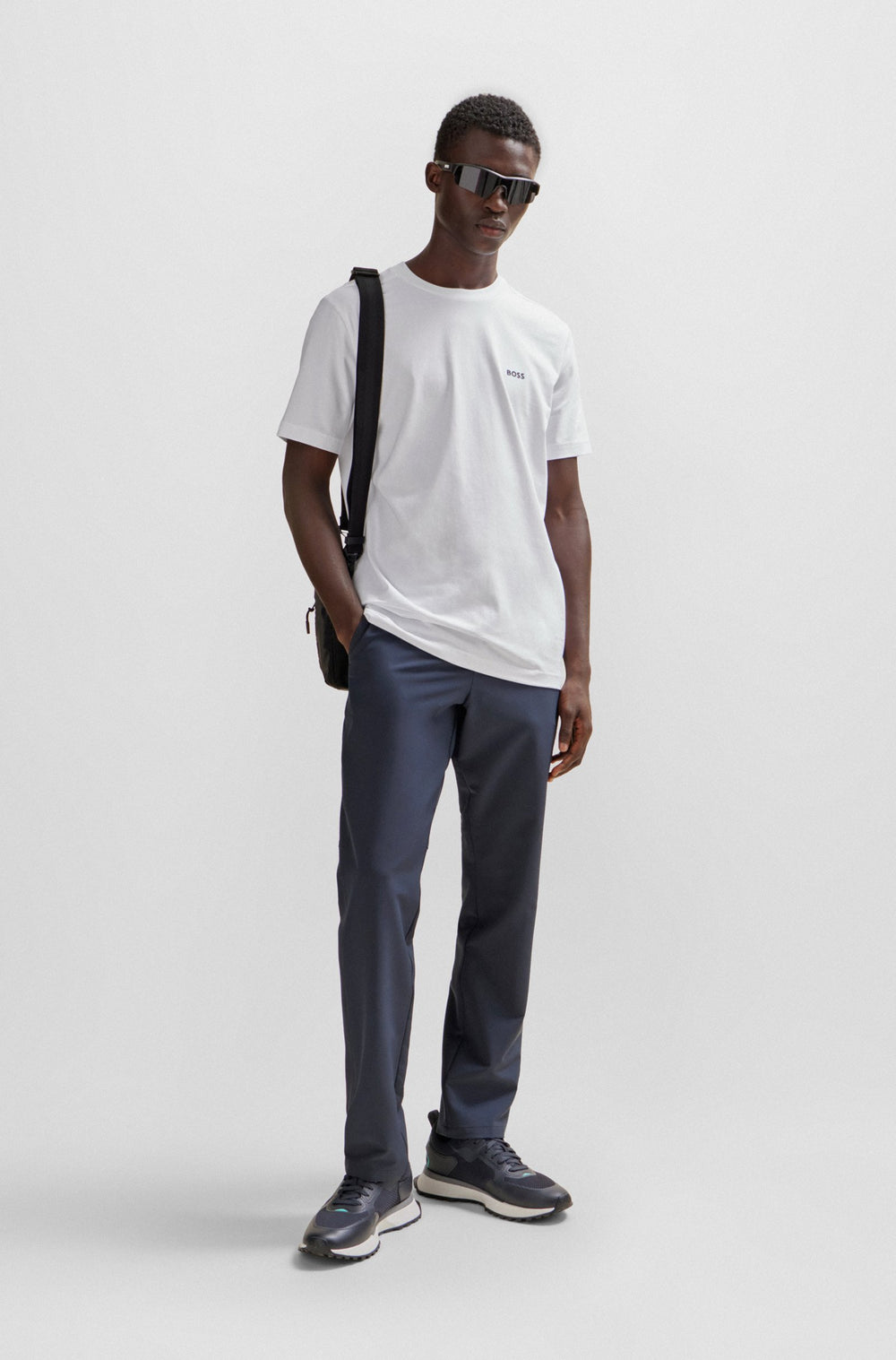 BOSS Regular Fit T-Shirts in Cotton Mix - TEE 10256064 01-50506373- Concorde Fashion#color_white-100