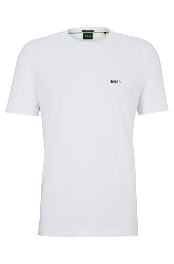 BOSS Regular Fit T-Shirts in Cotton Mix - TEE 10256064 01-50506373- Concorde Fashion#color_white-100
