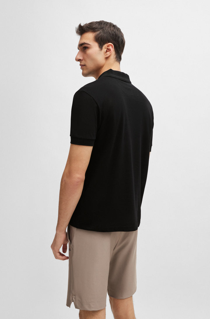 BOSS Polos Regular Fit in Cotton - PIO 1 10256488 01-50507583- Concorde Fashion#color_black-001