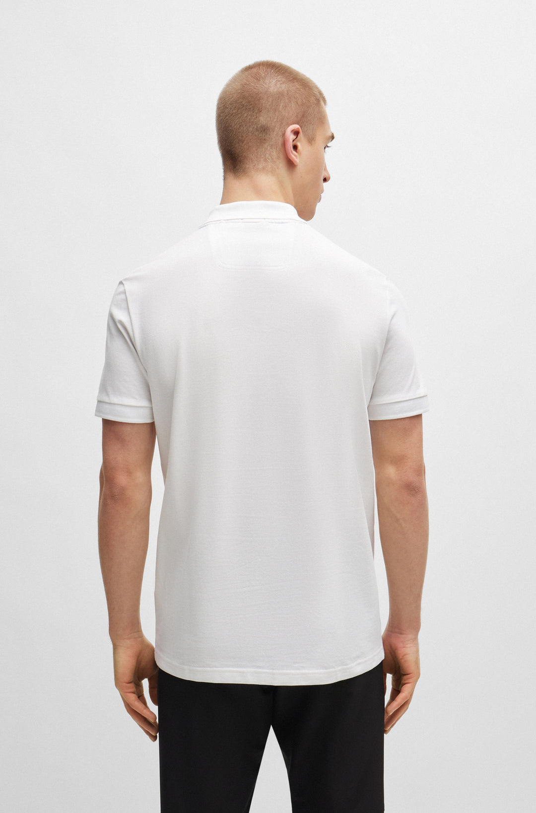 BOSS Polos Regular Fit in Cotton - PIO 1 10256488 01-50507583- Concorde Fashion#color_white-100