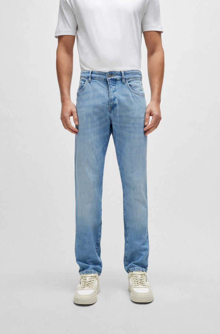 BOSS Slim Fit Jeans in Cotton - DELAWARE3-1-BF 10256521 03-50513692- Concorde Fashion#color_blue-441