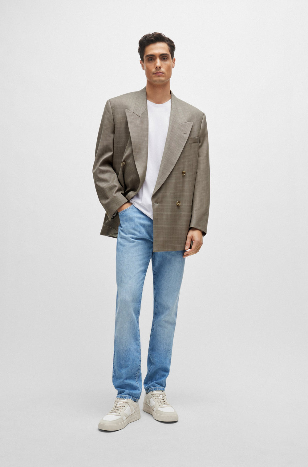 BOSS Slim Fit Jeans in Cotton - DELAWARE3-1-BF 10256521 03-50513692- Concorde Fashion#color_blue-441