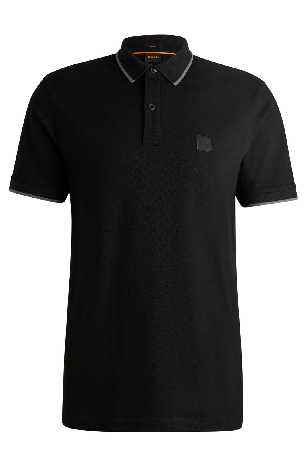 BOSS Slim Fit Polos in Cotton Mix - PASSERTIP 10256683 01-50507699- Concorde Fashion#color_black-001