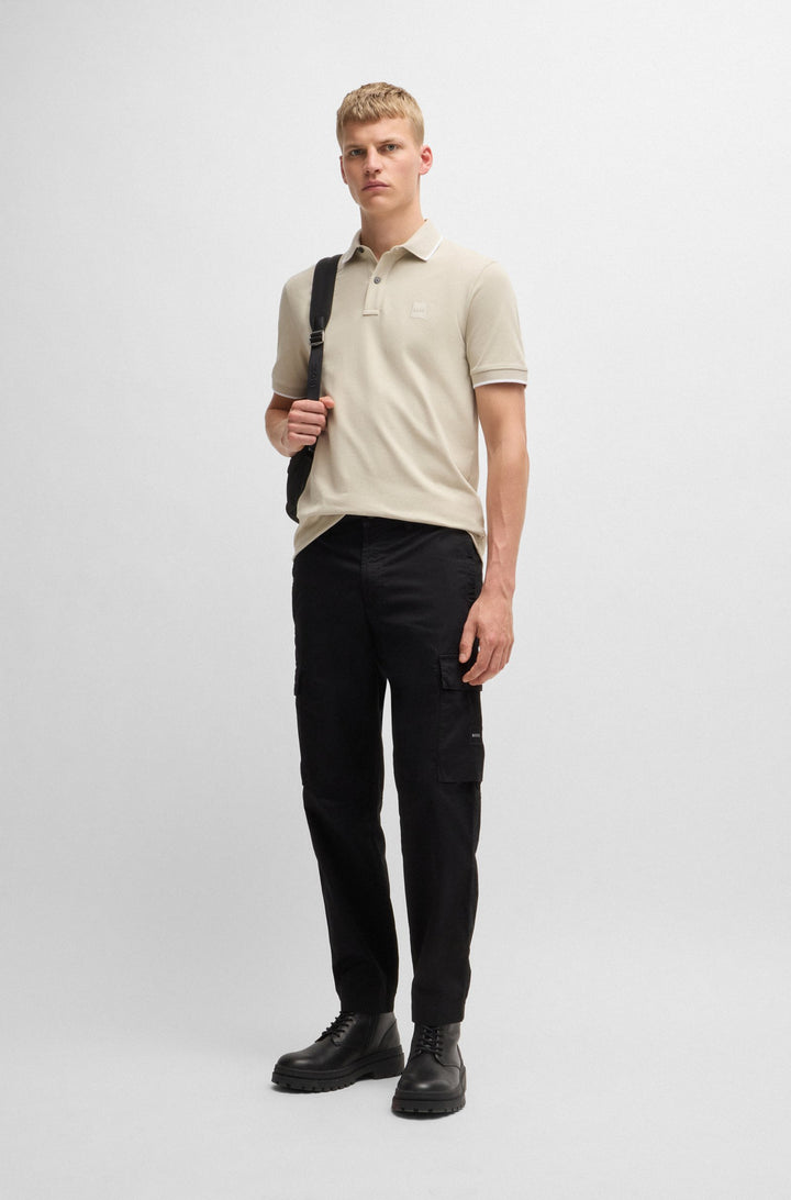 BOSS Polos Slim Fit in Cotton Mix - PASSERTIP 10256683 01-50507699- Concorde Fashion#color_beige-271