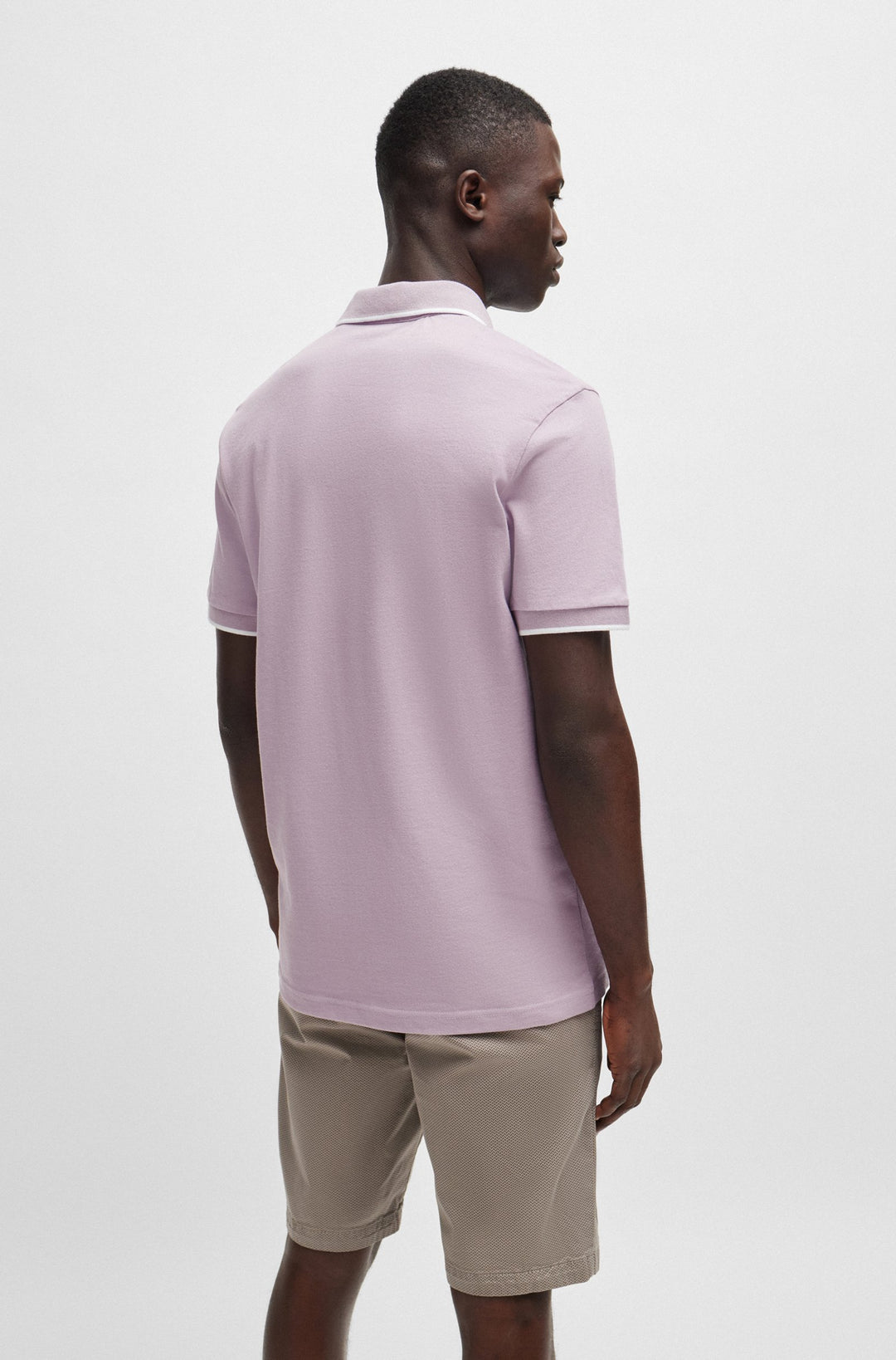 BOSS Slim Fit Polos in Cotton Mix - PASSERTIP 10256683 01-50507699- Concorde Fashion#color_purple-536
