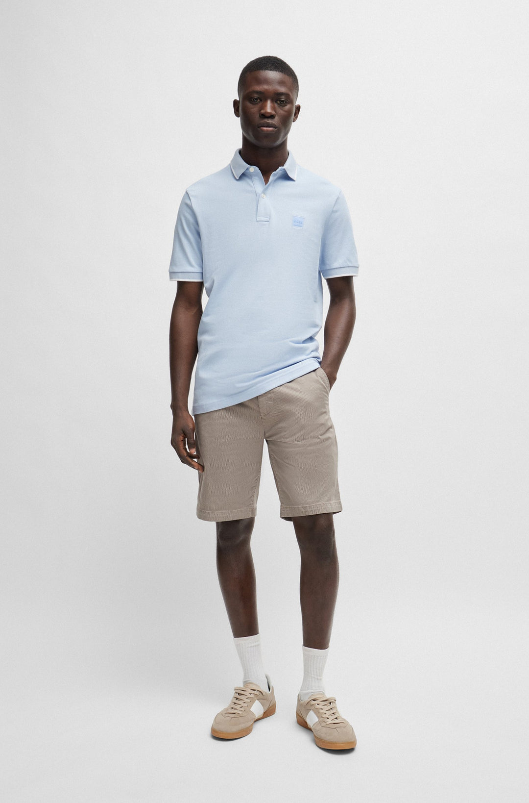 BOSS Slim Fit Polos in Cotton Mix - PASSERTIP 10256683 01-50507699- Concorde Fashion#color_blue-460