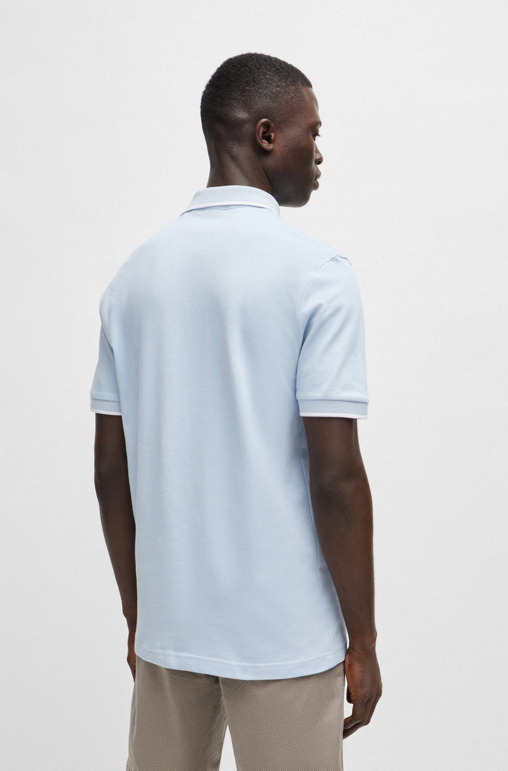 BOSS Slim Fit Polos in Cotton Mix - PASSERTIP 10256683 01-50507699- Concorde Fashion#color_blue-460