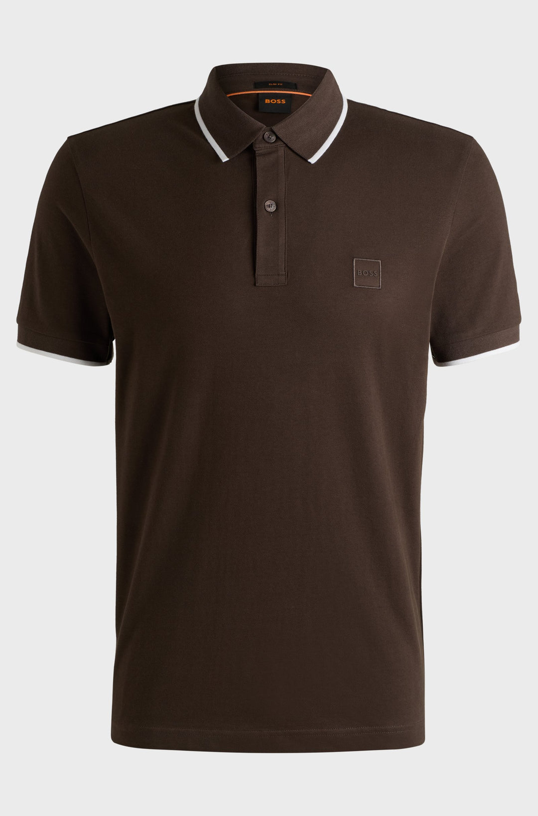 BOSS Polos Slim Fit in Cotton Mix - PASSERTIP 10256683 01-50507699- Concorde Fashion#color_brown-248