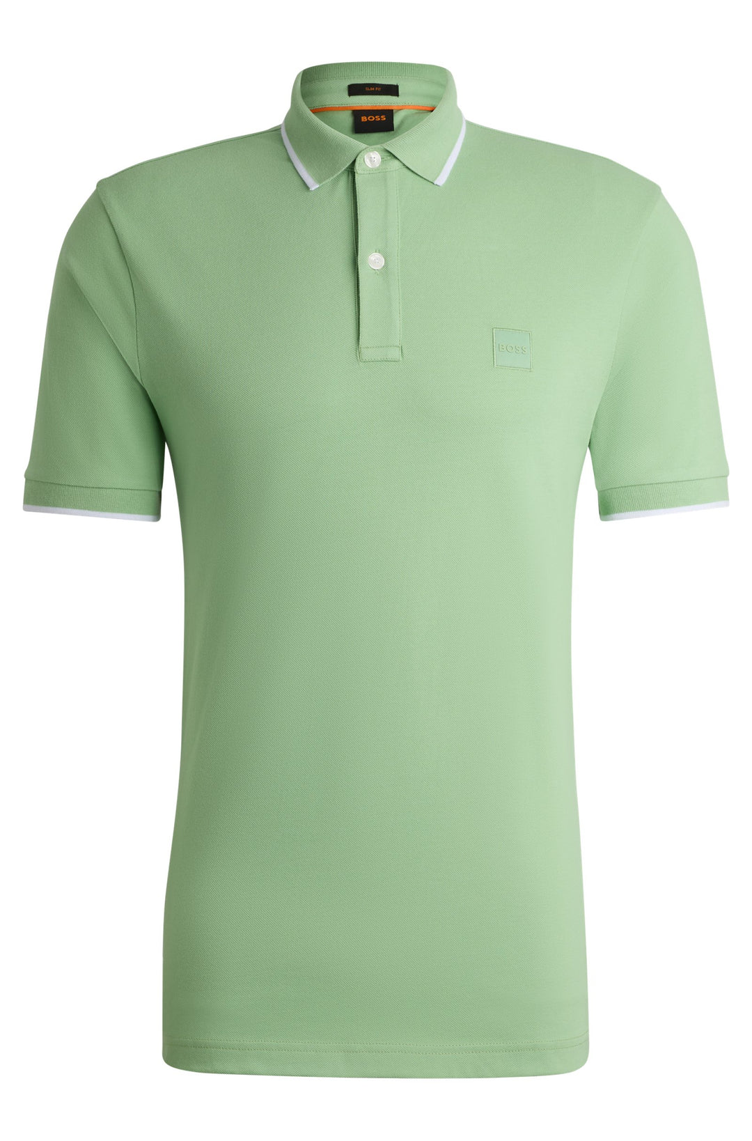 BOSS Slim Fit Polos in Cotton Mix - PASSERTIP 10256683 01-50507699- Concorde Fashion#color_green-372