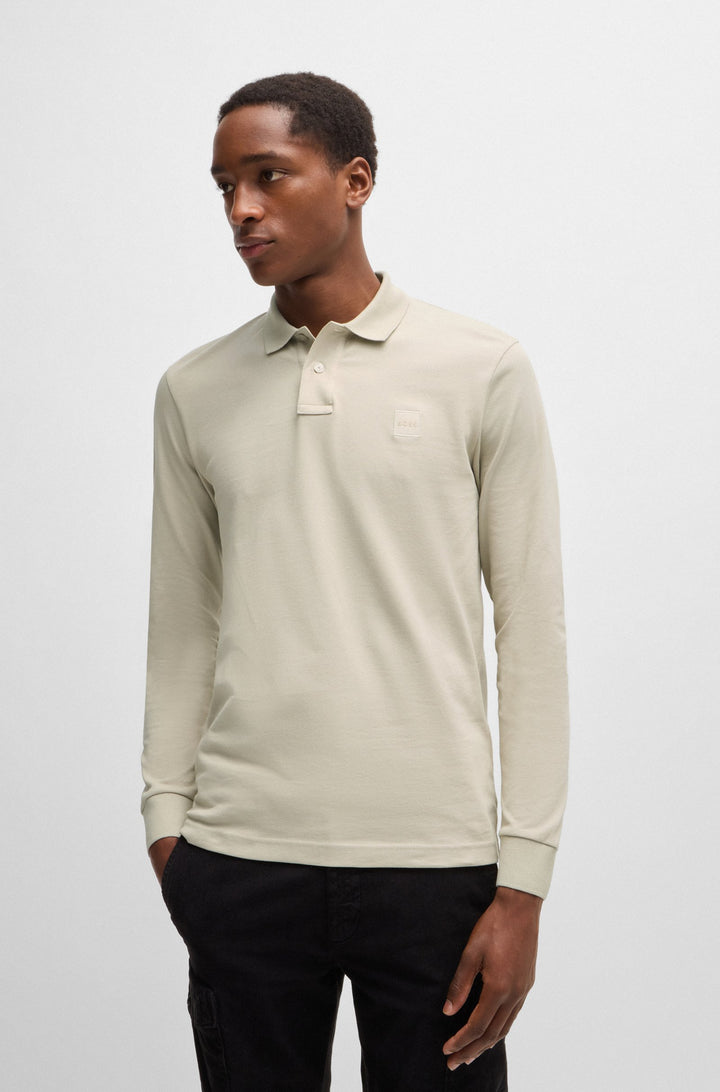 BOSS Polos Slim Fit in Cotton Mix - PASSERBY 10256683 01-50507704- Concorde Fashion#color_beige-271