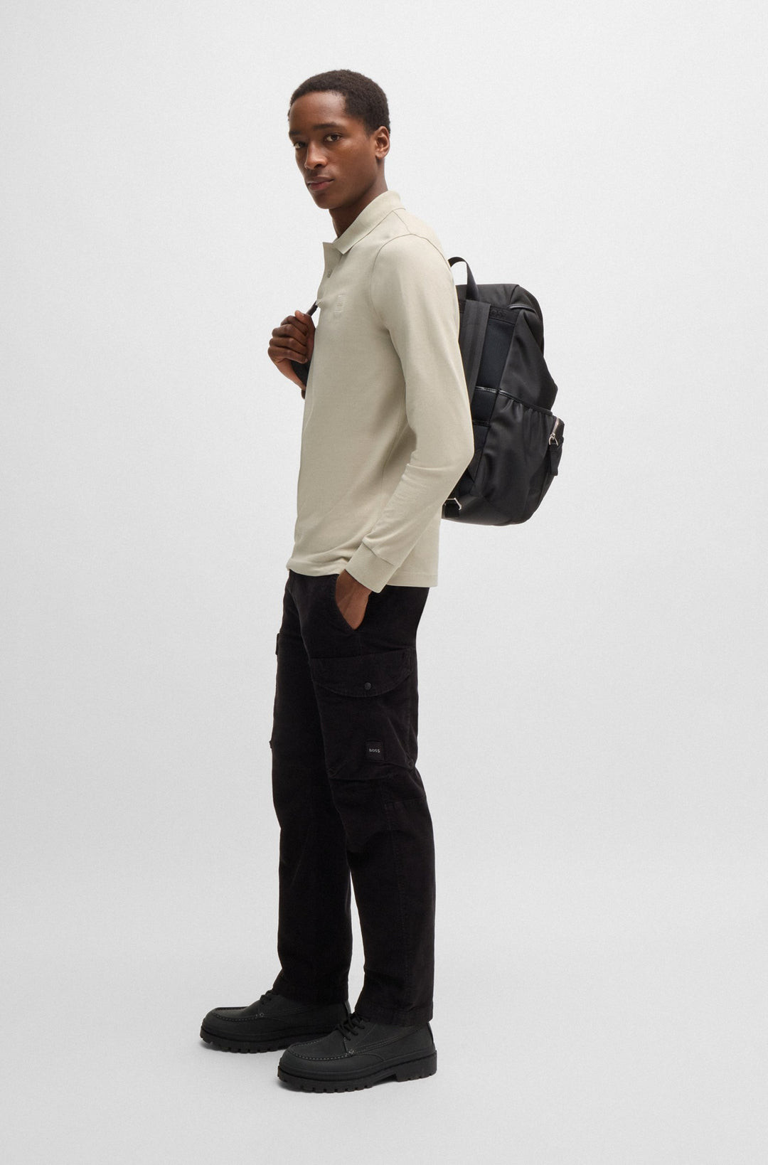 BOSS Polos Slim Fit in Cotton Mix - PASSERBY 10256683 01-50507704- Concorde Fashion#color_beige-271