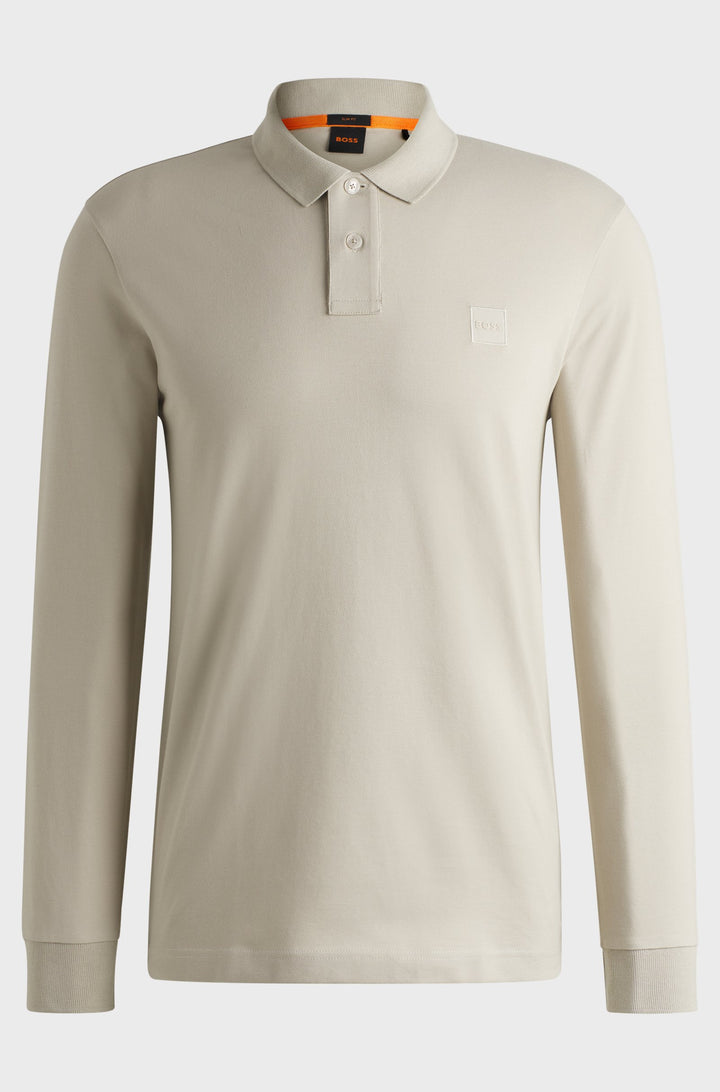 BOSS Polos Slim Fit in Cotton Mix - PASSERBY 10256683 01-50507704- Concorde Fashion#color_beige-271