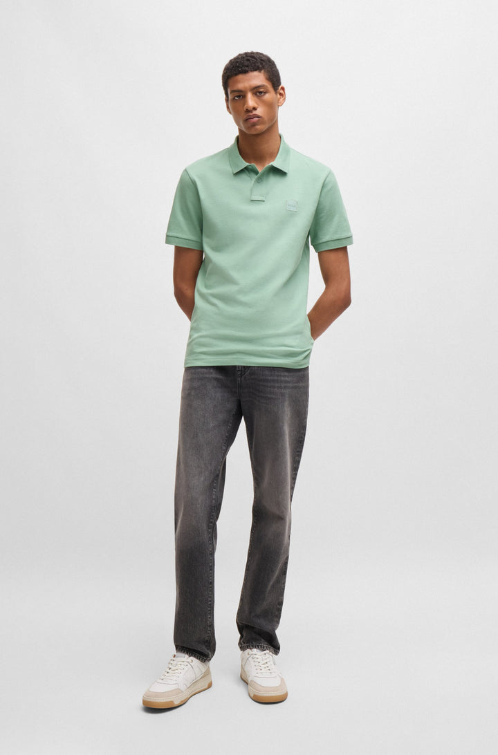 BOSS Polos Slim Fit in Cotton Mix - PASSENGER 10256683 01-50507803- Concorde Fashion#color_green-339