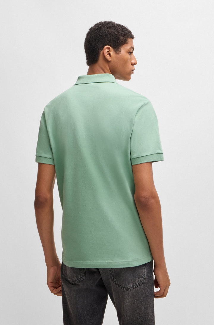 BOSS Polos Slim Fit in Cotton Mix - PASSENGER 10256683 01-50507803- Concorde Fashion#color_green-339