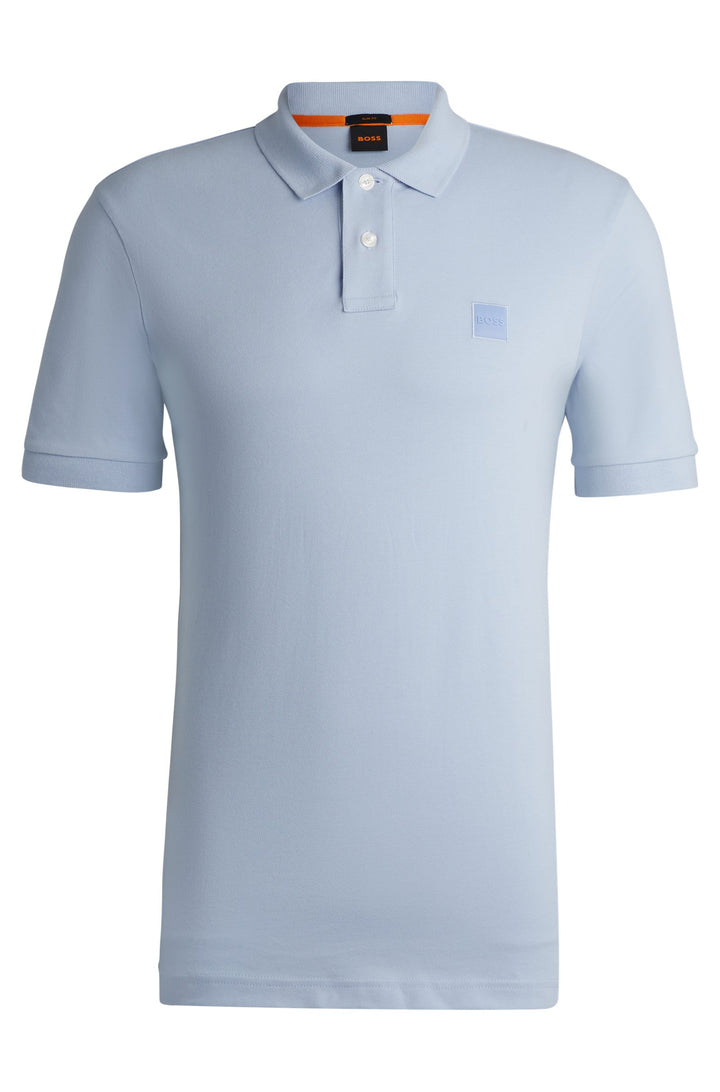 BOSS Slim Fit Polos in Cotton Mix - PASSENGER 10256683 01-50507803- Concorde Fashion#color_blue-460