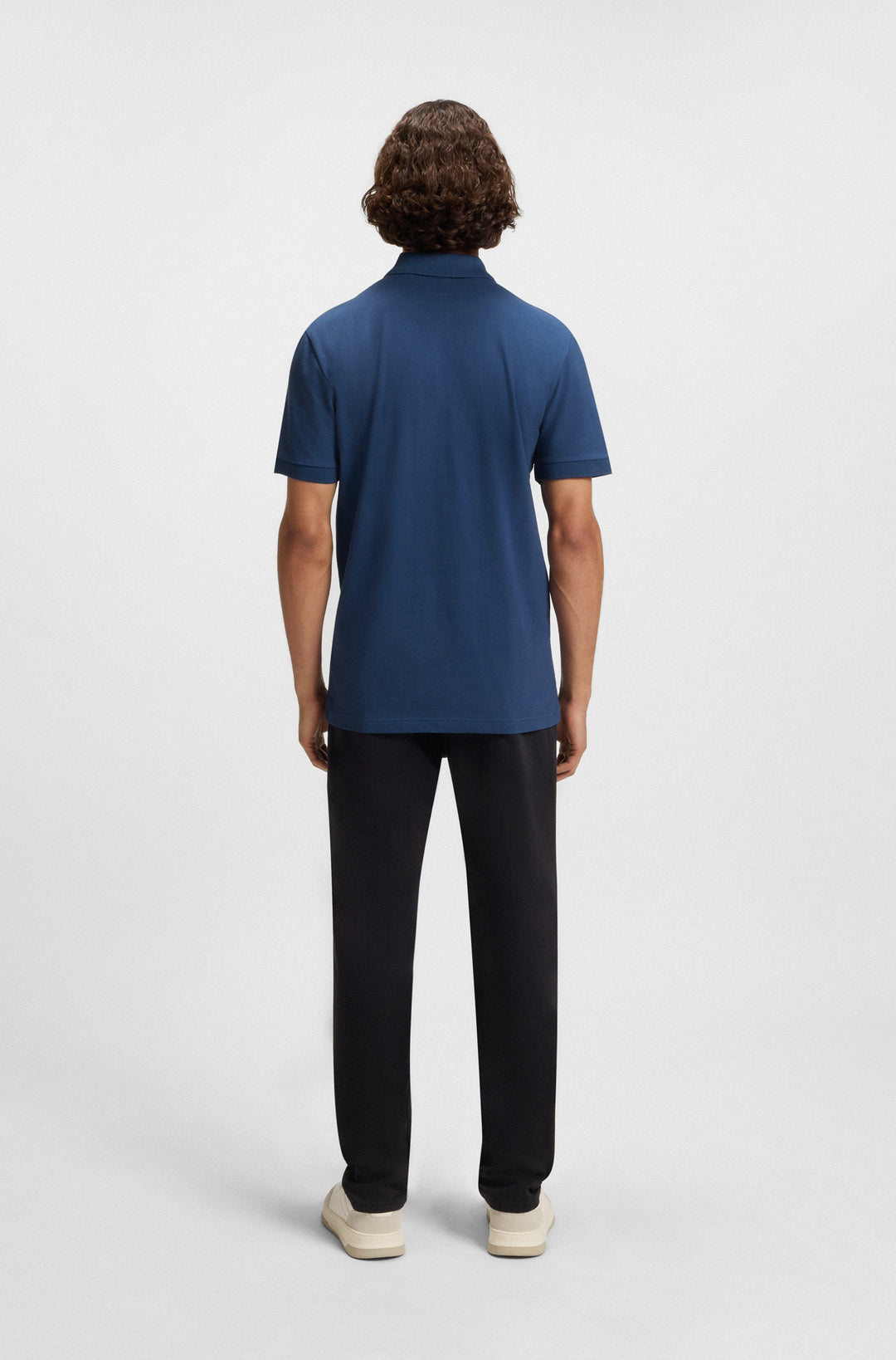 BOSS Polos Slim Fit in Cotton Mix - PASSENGER 10256683 01-50507803- Concorde Fashion#color_blue-466