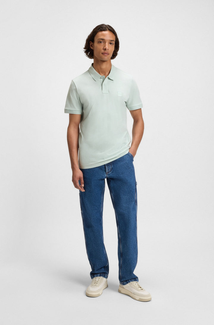 BOSS Polos Slim Fit in Cotton Mix - PASSENGER 10256683 01-50507803- Concorde Fashion#color_blue-474