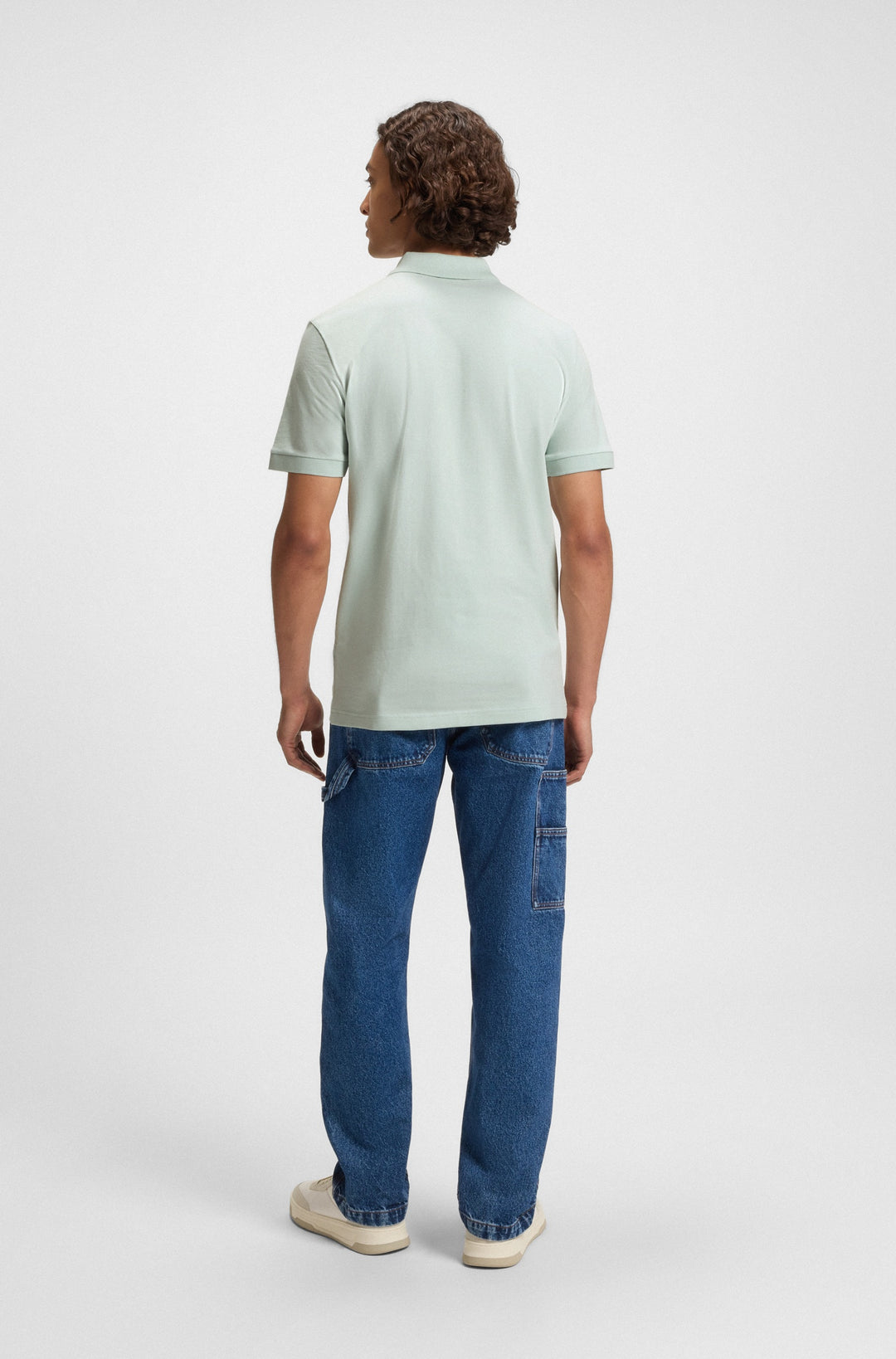 BOSS Polos Slim Fit in Cotton Mix - PASSENGER 10256683 01-50507803- Concorde Fashion#color_blue-474