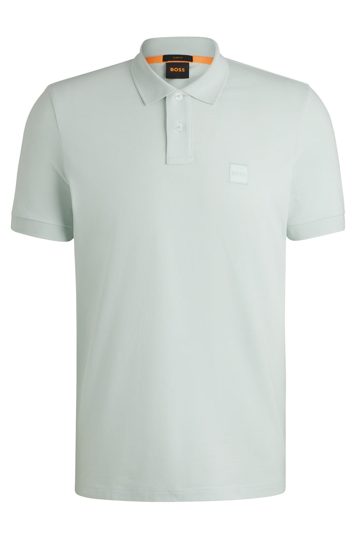 BOSS Polos Slim Fit in Cotton Mix - PASSENGER 10256683 01-50507803- Concorde Fashion#color_blue-474