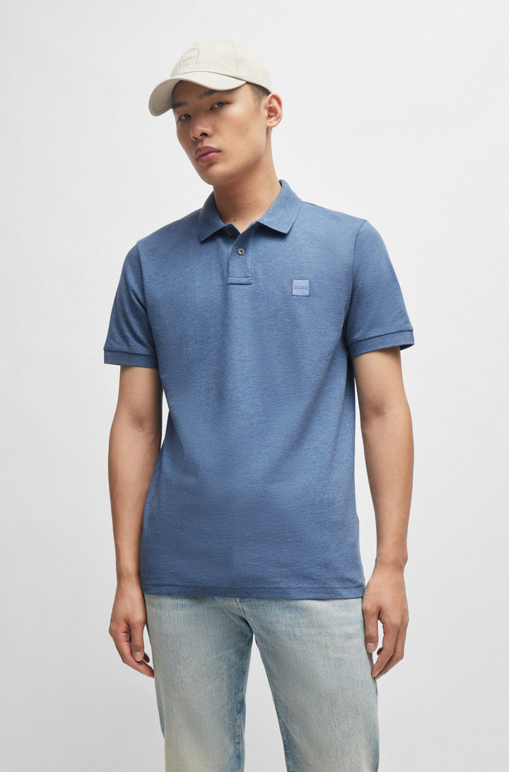 BOSS Slim Fit Polos in Cotton Mix - PASSENGER 10256683 01-50507803- Concorde Fashion#color_blue-485