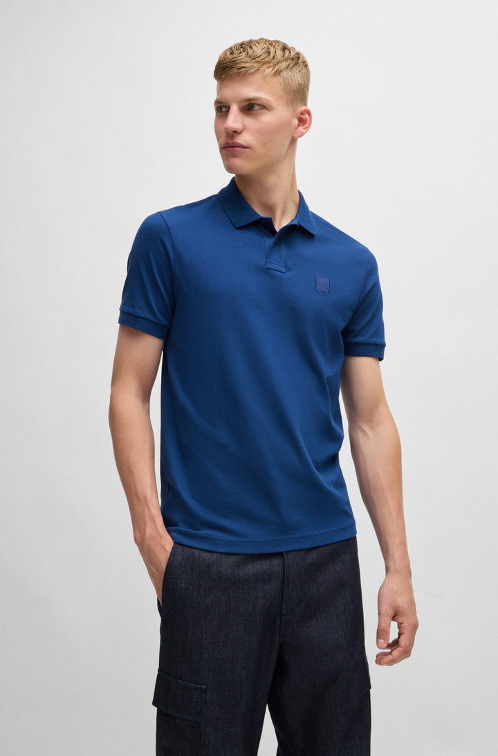 BOSS Polos Slim Fit in Cotton Mix - PASSENGER 10256683 01-50507803- Concorde Fashion#color_blue-494