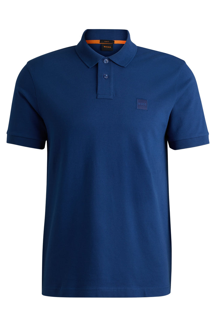 BOSS Polos Slim Fit in Cotton Mix - PASSENGER 10256683 01-50507803- Concorde Fashion#color_blue-494