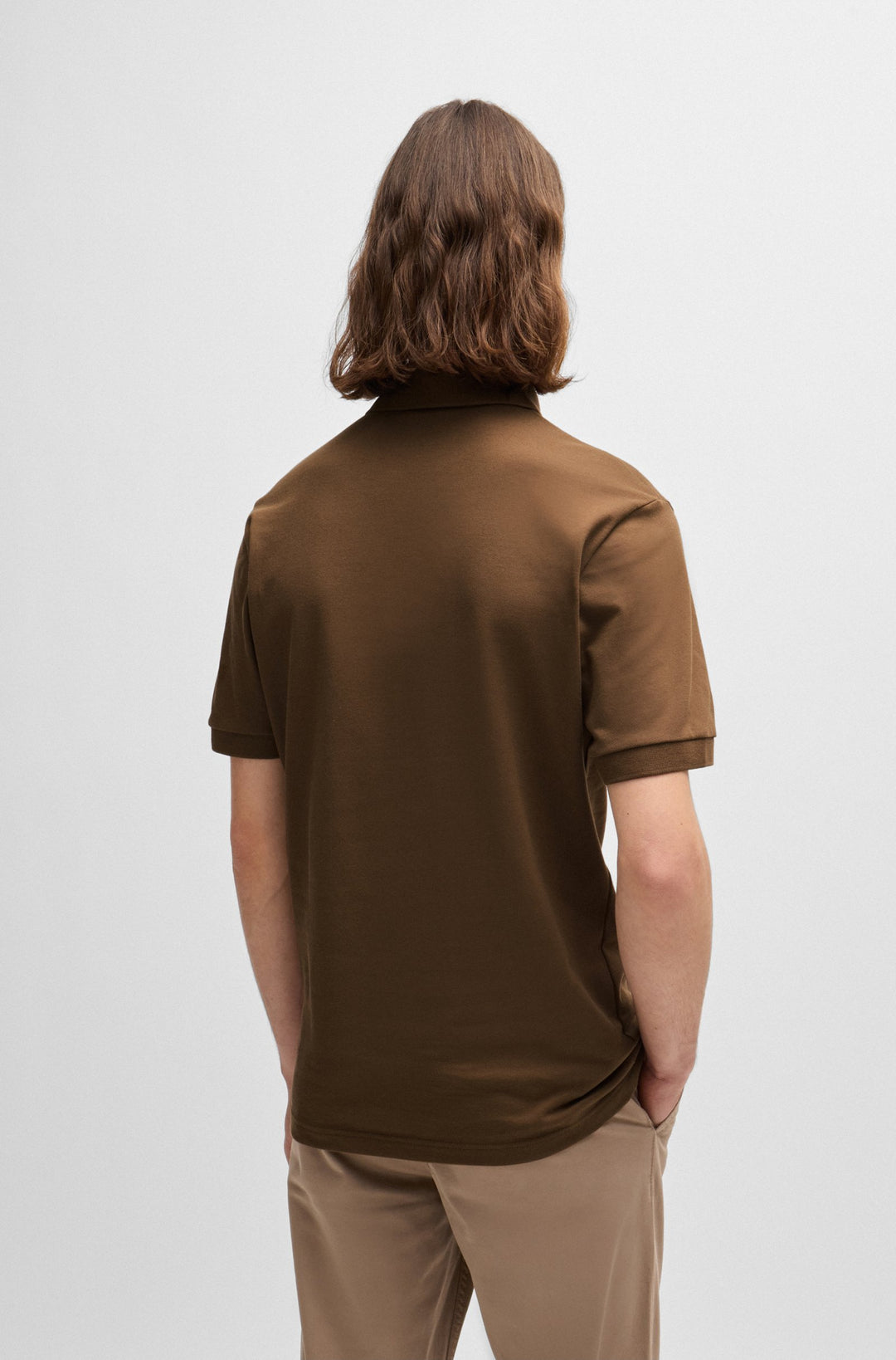 BOSS Polos Slim Fit in Cotton Mix - PASSENGER 10256683 01-50507803- Concorde Fashion#color_brown-243