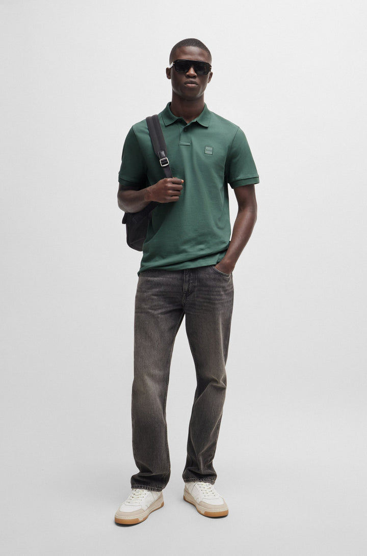 BOSS Polos Slim Fit in Cotton Mix - PASSENGER 10256683 01-50507803- Concorde Fashion#color_green-341