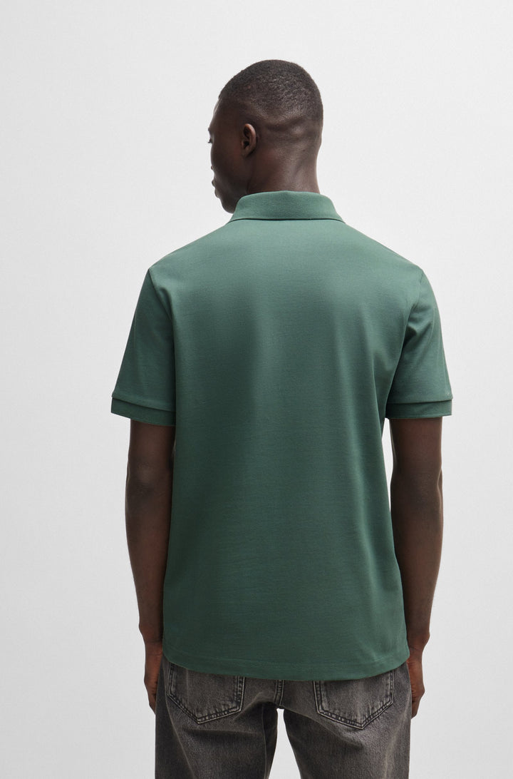 BOSS Polos Slim Fit in Cotton Mix - PASSENGER 10256683 01-50507803- Concorde Fashion#color_green-341